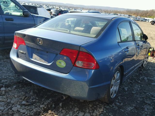 1HGFA16506L052155 - 2006 HONDA CIVIC LX BLUE photo 4