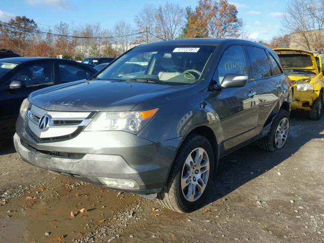 2HNYD28498H536148 - 2008 ACURA MDX TECHNO GRAY photo 2