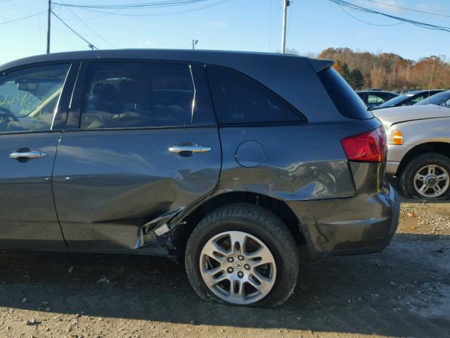 2HNYD28498H536148 - 2008 ACURA MDX TECHNO GRAY photo 9