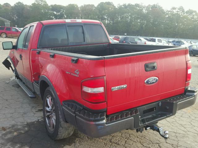 1FTPX04535KE61527 - 2005 FORD F150 RED photo 3