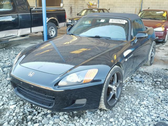 JHMAP11493T005965 - 2003 HONDA S2000 BLACK photo 2