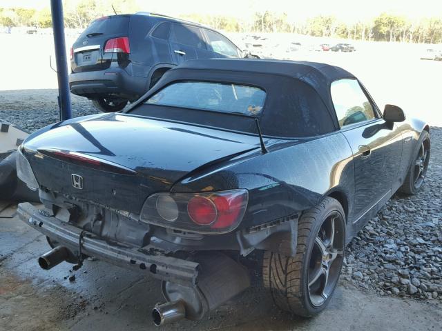 JHMAP11493T005965 - 2003 HONDA S2000 BLACK photo 4