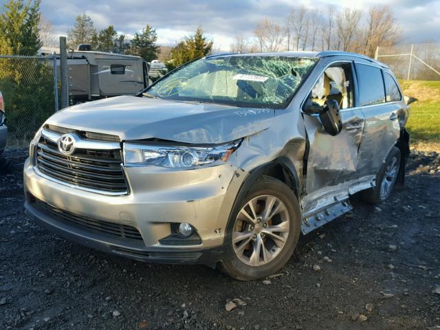 5TDJKRFH7FS134395 - 2015 TOYOTA HIGHLANDER TAN photo 2