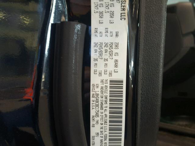 1J8HG48K38C175485 - 2008 JEEP COMMANDER BLACK photo 10