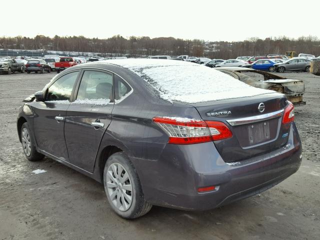 3N1AB7AP2EY223658 - 2014 NISSAN SENTRA S GRAY photo 3