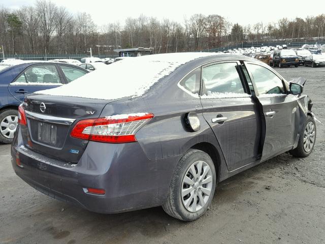 3N1AB7AP2EY223658 - 2014 NISSAN SENTRA S GRAY photo 4