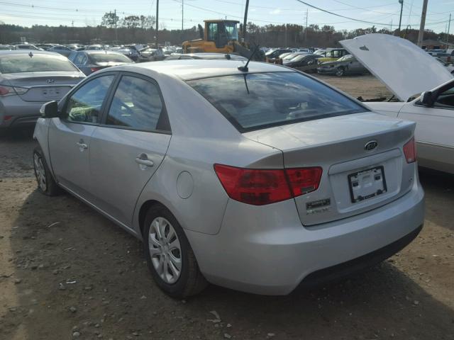 KNAFU4A26A5203711 - 2010 KIA FORTE EX SILVER photo 3