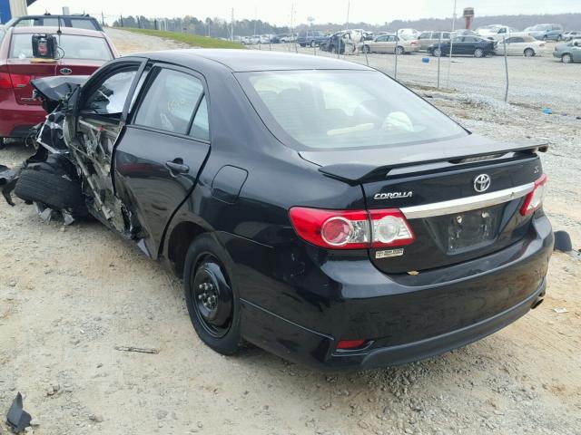 2T1BU4EE8CC909493 - 2012 TOYOTA COROLLA BA BLACK photo 3