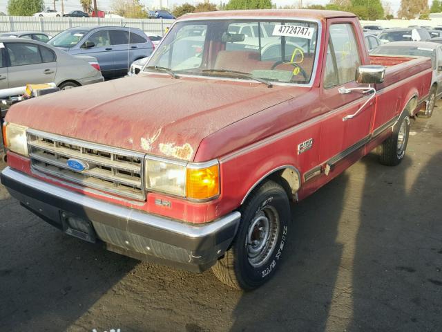 1FTDF15N8KLB16820 - 1989 FORD F150 RED photo 2