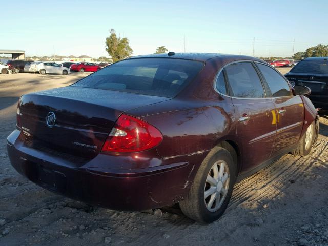 2G4WC582361261765 - 2006 BUICK LACROSSE C MAROON photo 4