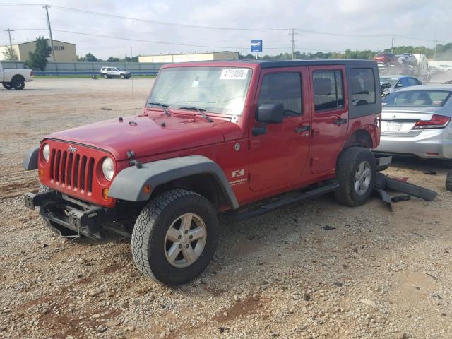 1J4GA39177L157830 - 2007 JEEP WRANGLER X RED photo 2