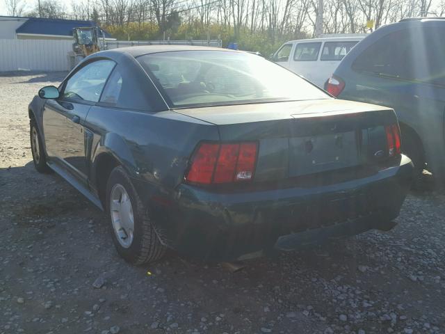 1FAFP404X1F133756 - 2001 FORD MUSTANG GREEN photo 3