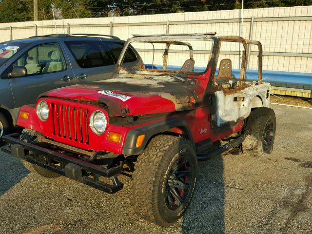 1J4FY29P1WP702109 - 1998 JEEP WRANGLER / RED photo 2