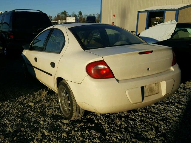 1B3ES26C94D588736 - 2004 DODGE NEON BASE WHITE photo 3