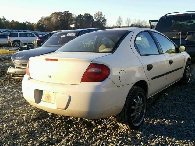 1B3ES26C94D588736 - 2004 DODGE NEON BASE WHITE photo 4