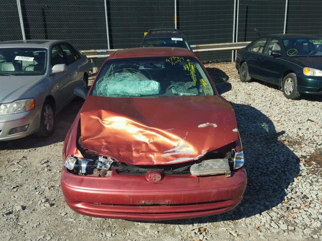 1Y1SK52871Z407602 - 2001 CHEVROLET GEO PRIZM 红色 照片 9