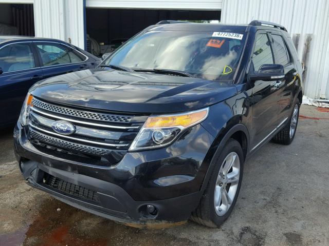 1FM5K8F89EGB05125 - 2014 FORD EXPLORER L BLACK photo 2