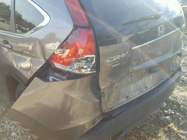 5J6RM4H5XCL073800 - 2012 HONDA CR-V EX BROWN photo 9