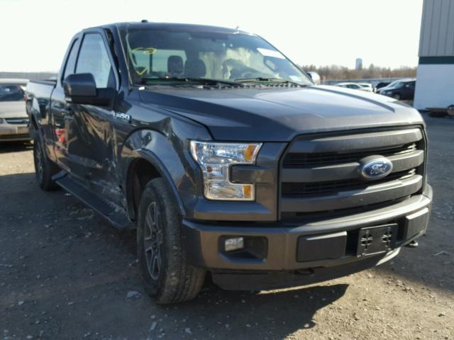 1FTFX1EG1FFC28208 - 2015 FORD F150 SUPER GRAY photo 1