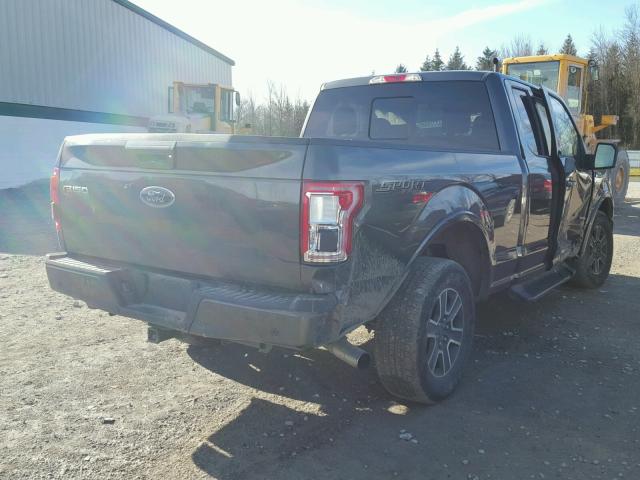 1FTFX1EG1FFC28208 - 2015 FORD F150 SUPER GRAY photo 4