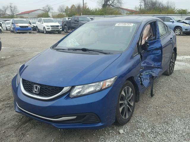 19XFB2F81EE045931 - 2014 HONDA CIVIC EX ლურჯი ფოტო 2