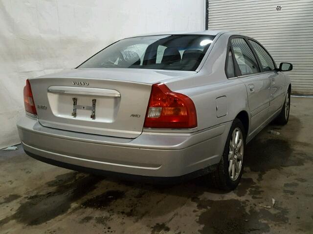 YV1TH59H041361430 - 2004 VOLVO S80 2.5T SILVER photo 4