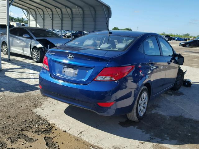 KMHCT4AE7FU816979 - 2015 HYUNDAI ACCENT GLS BLUE photo 4