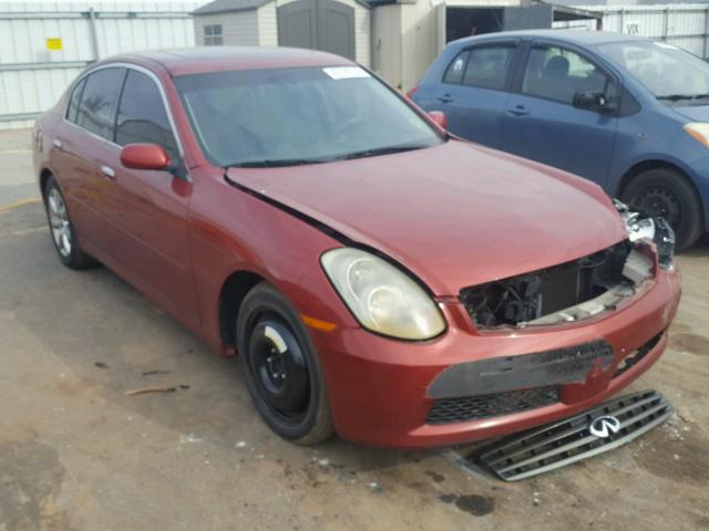 JNKCV51E76M513090 - 2006 INFINITI G35 RED photo 1