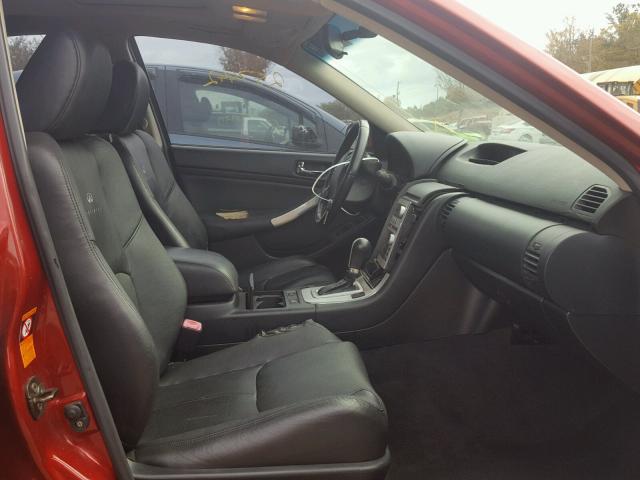 JNKCV51E76M513090 - 2006 INFINITI G35 RED photo 5