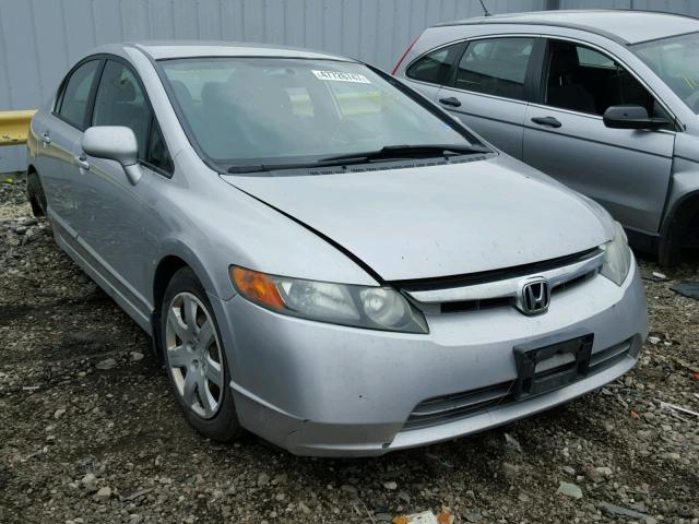 1HGFA165X6L067729 - 2006 HONDA CIVIC LX SILVER photo 1