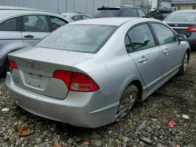 1HGFA165X6L067729 - 2006 HONDA CIVIC LX SILVER photo 4