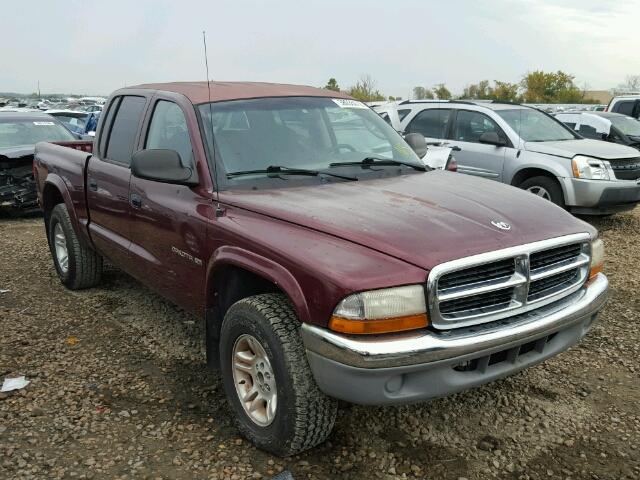 1B7GG2ANX1S172509 - 2001 DODGE DAKOTA QUA MAROON photo 1