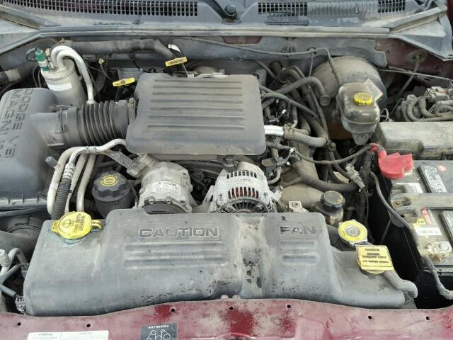 1B7GG2ANX1S172509 - 2001 DODGE DAKOTA QUA MAROON photo 7