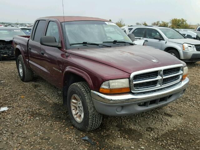 1B7GG2ANX1S172509 - 2001 DODGE DAKOTA QUA MAROON photo 9