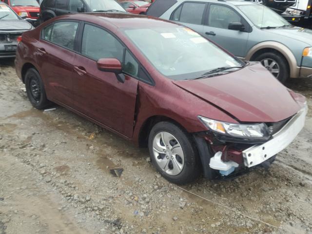 19XFB2F58FE253165 - 2015 HONDA CIVIC LX MAROON photo 1