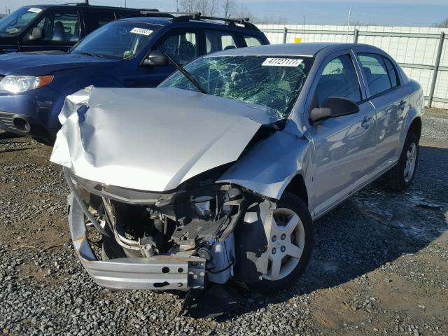 1G1AK58F587166448 - 2008 CHEVROLET COBALT LS SILVER photo 2