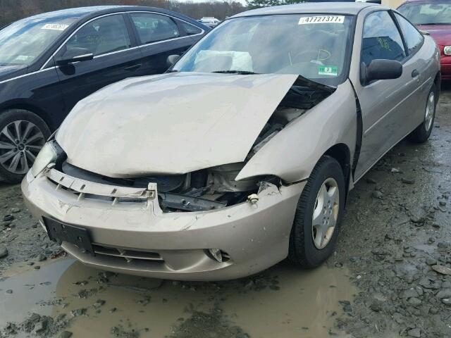 1G1JC12F237292984 - 2003 CHEVROLET CAVALIER BEIGE photo 2