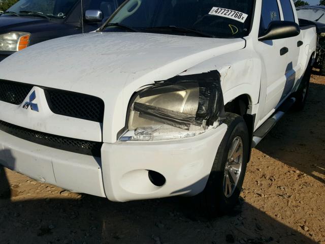 1Z7HC28K67S126314 - 2007 MITSUBISHI RAIDER LS WHITE photo 9