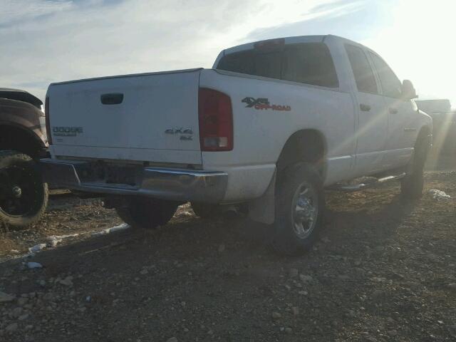 3D7KU28D74G213292 - 2004 DODGE RAM 2500 S WHITE photo 4