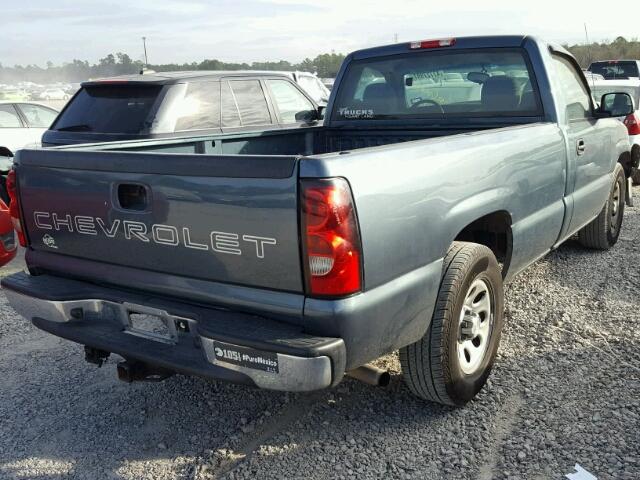 1GCEC14X07Z143174 - 2007 CHEVROLET SILVERADO BLUE photo 4