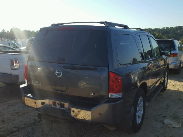 5N1AA08B94N709540 - 2004 NISSAN ARMADA SE GRAY photo 4