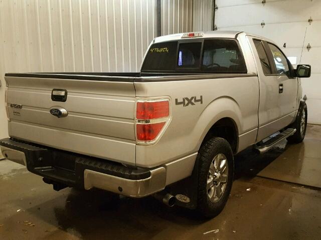 1FTFX1ET4DKF72388 - 2013 FORD F150 SUPER SILVER photo 4