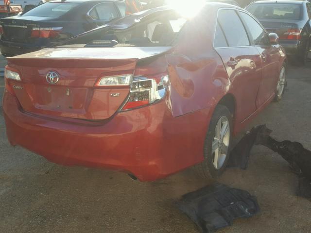 4T1BF1FKXCU589038 - 2012 TOYOTA CAMRY BASE RED photo 4