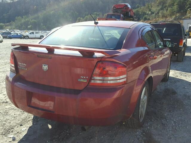 1B3LC56RX8N625397 - 2008 DODGE AVENGER SX MAROON photo 4