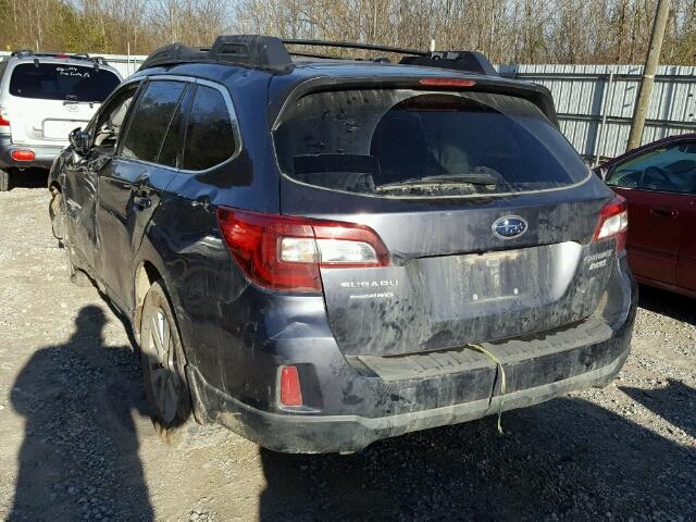 4S4BSACC7F3201749 - 2015 SUBARU OUTBACK 2. GRAY photo 3