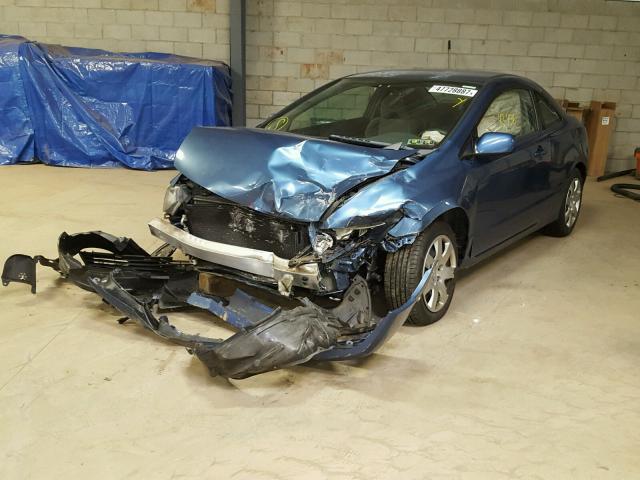 2HGFG12679H511826 - 2009 HONDA CIVIC LX BLUE photo 2