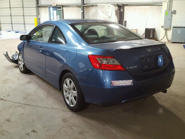 2HGFG12679H511826 - 2009 HONDA CIVIC LX BLUE photo 3