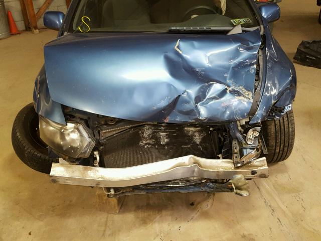 2HGFG12679H511826 - 2009 HONDA CIVIC LX BLUE photo 7