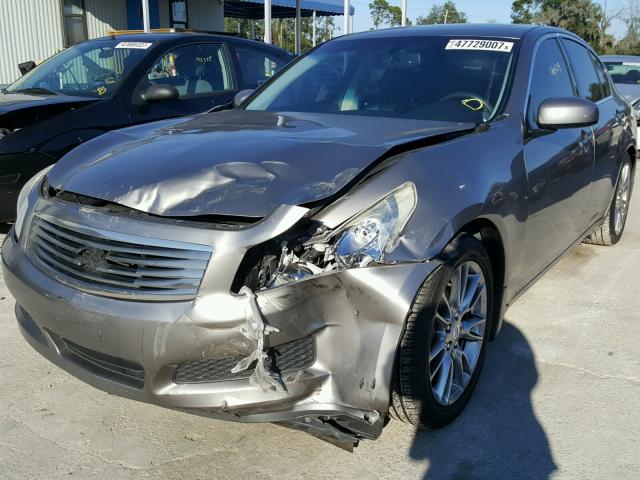 JNKBV61E98M226788 - 2008 INFINITI G35 SILVER photo 2