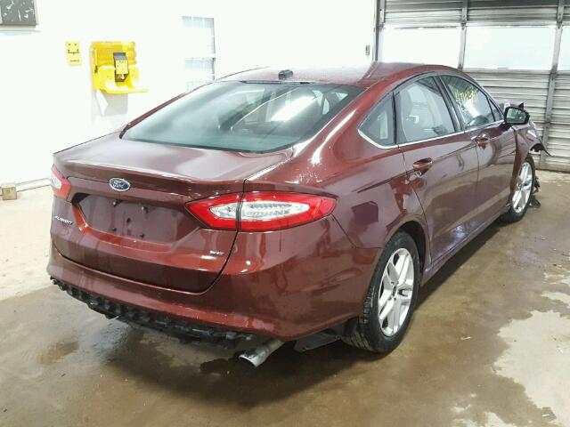 3FA6P0H71GR301125 - 2016 FORD FUSION SE ORANGE photo 4